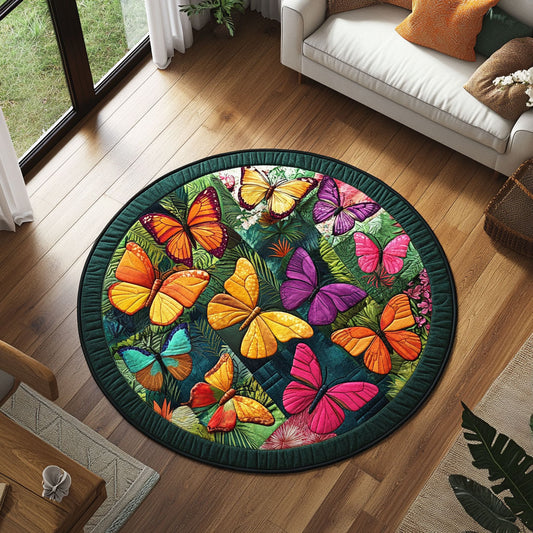Jungle Butterfly CW2008004CL Quilted Round Mat