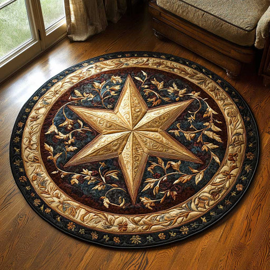 Exquisite Star CQ3004022CL Quilted Round Mat