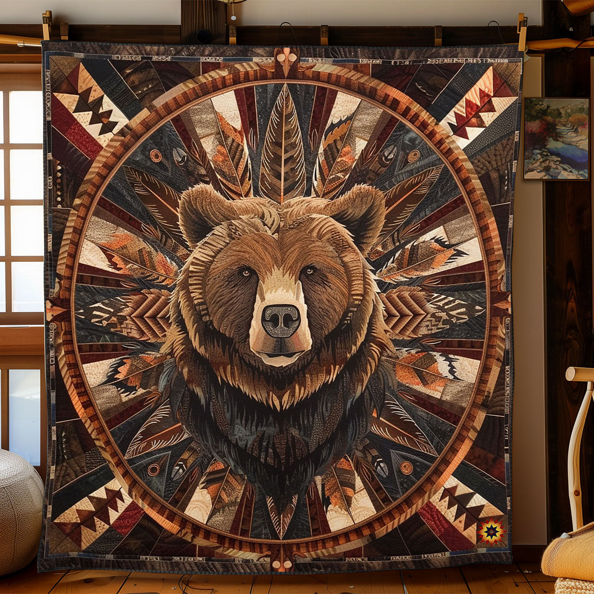 Bear Native American WJ2012001CL Quilt