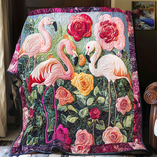 Flamingo Flower WX0303076CL Quilt