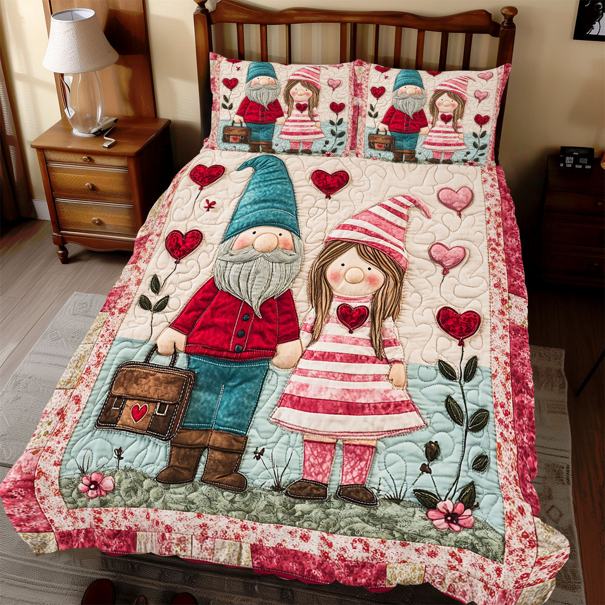 Gnome Love Story WX1112074CL Duvet Cover Set