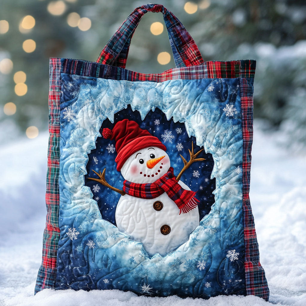 Laughing Frost Snowman WN1111065CL Quilted Tote Bag