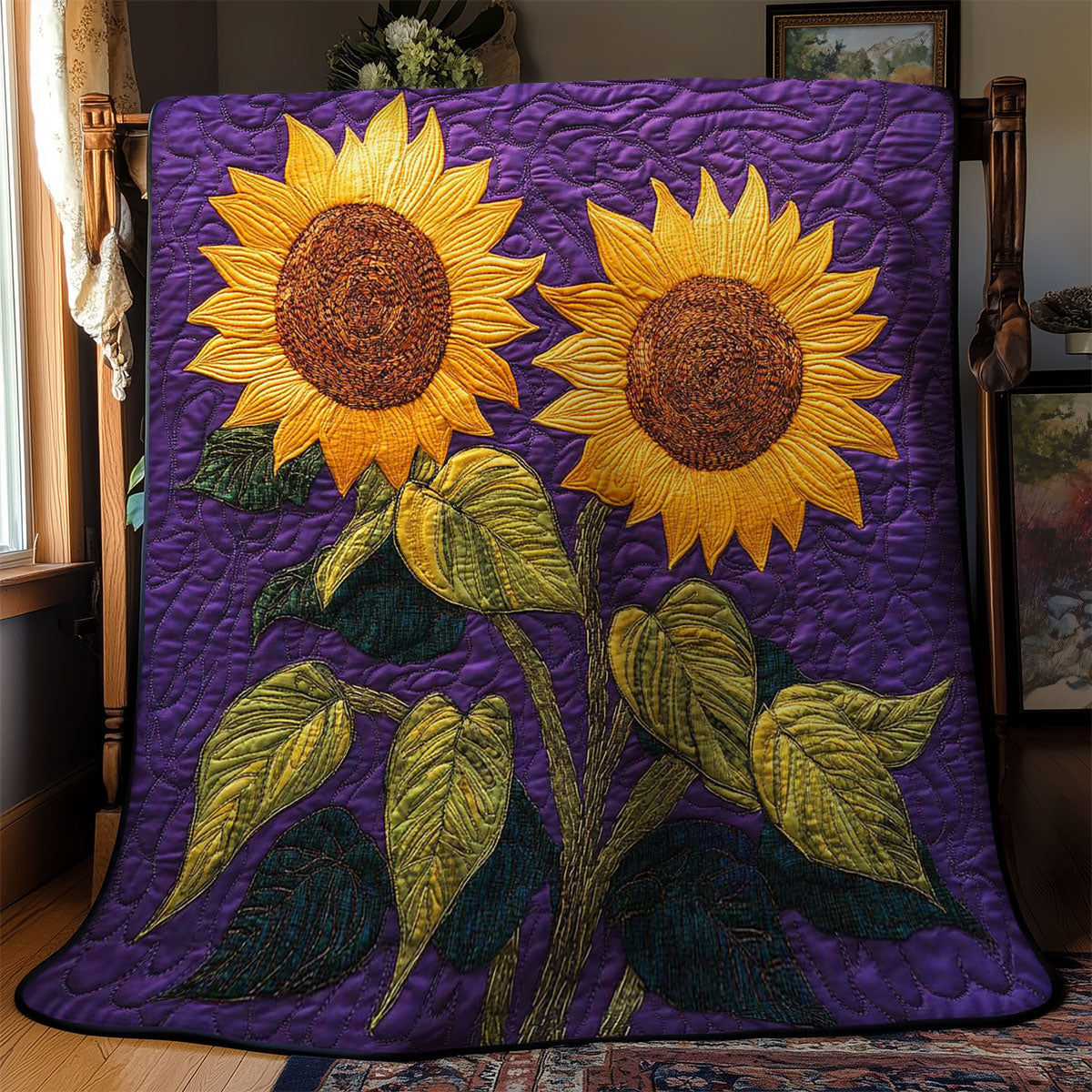 Harvest Sunflowers WN1703074CL Quilt