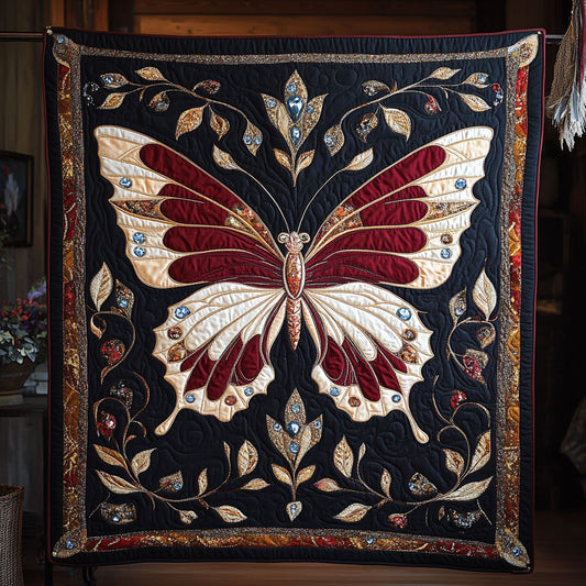 White And Red Butterfly WY1806040CL Quilt