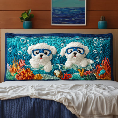 Sea Breeze Puppy KL3012027CL Quilted Headboard Slipcover