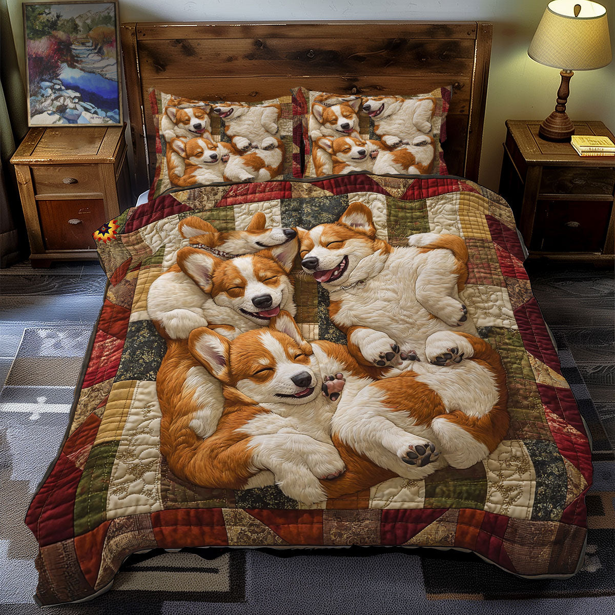 Sleeping Corgi WY2611062CL Duvet Cover Set