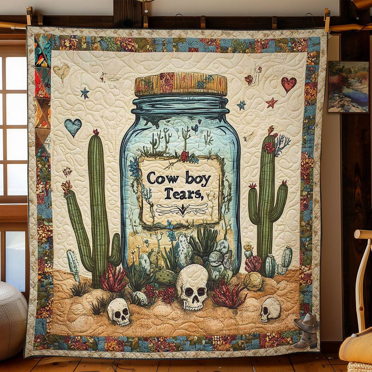 Skull In Glass WN2711032CL Quilt