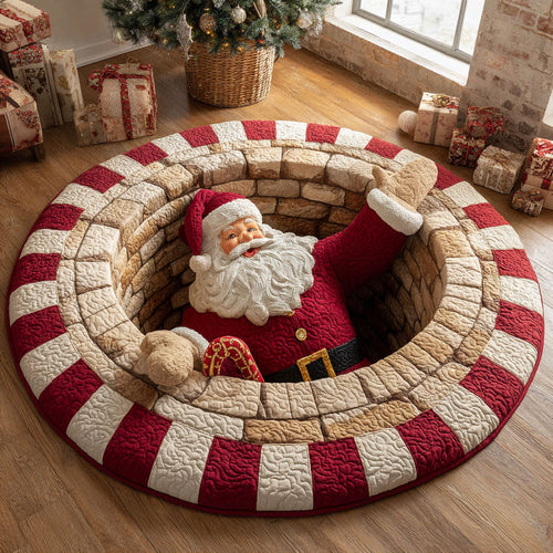 Christmas Santa CW1811052CL Quilted Round Mat