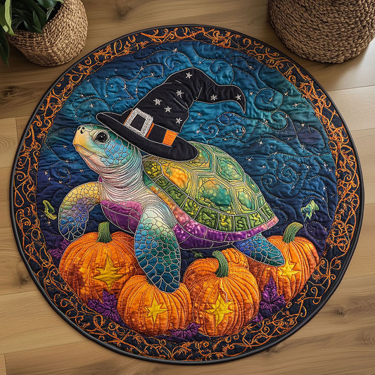 Harvest Turtle WN1308059CL Quilted Round Mat