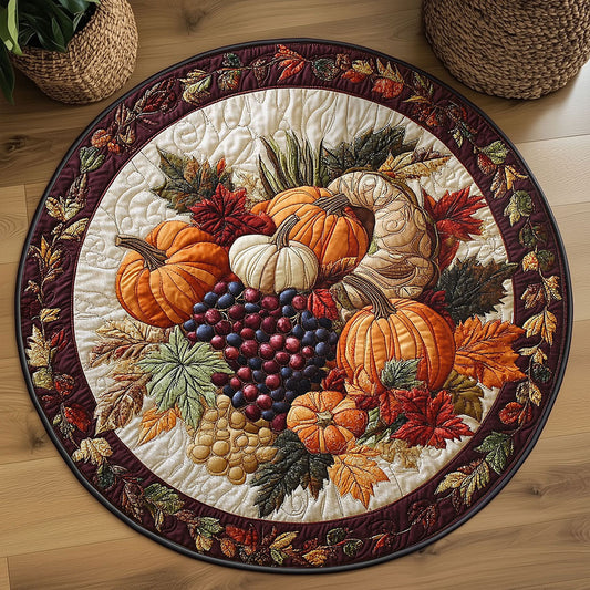 Harvest Glow WN2508075CL Quilted Round Mat