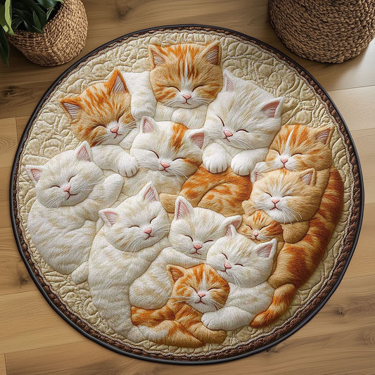 Dreamy Cat WN2203011CL Quilted Round Mat