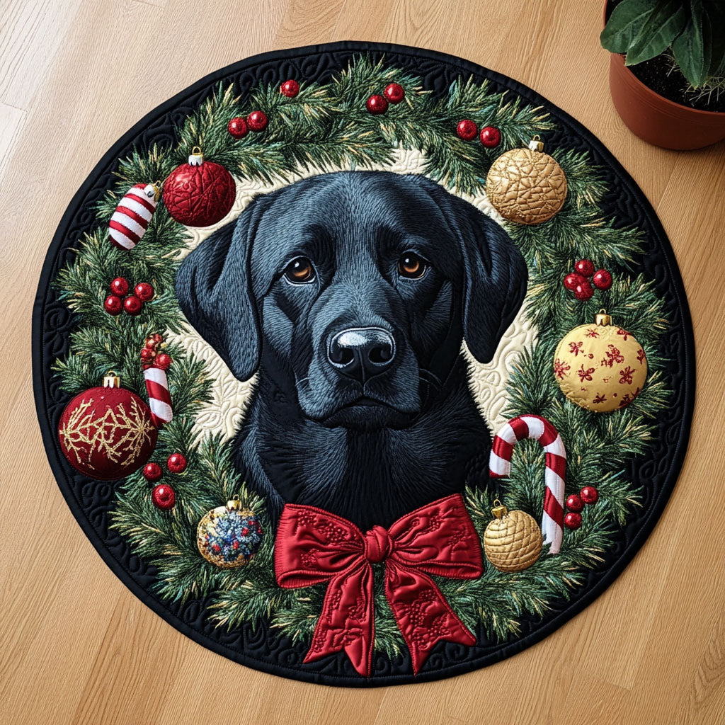 Sweet Labrador CW3010024CL Quilted Round Mat