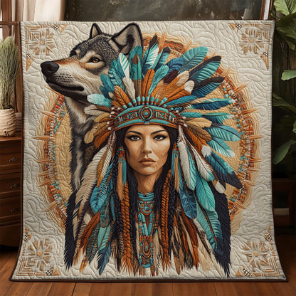 Native American Woman WX1905036CL Quilt
