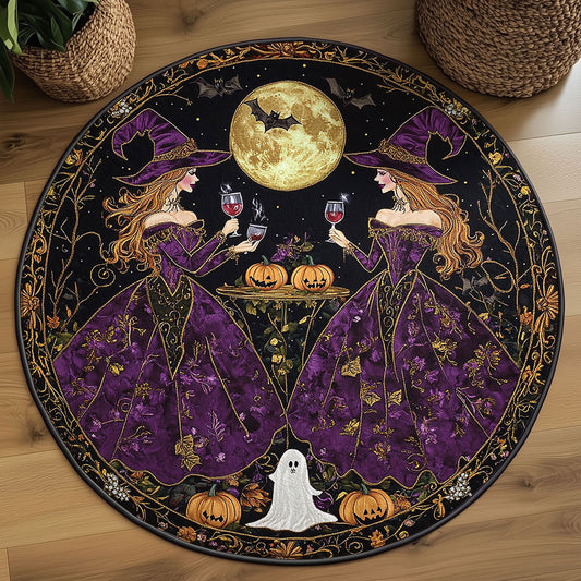 Witch Lantern Glow WN15080107CL Quilted Round Mat