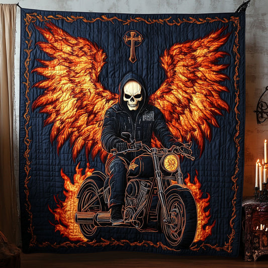 Skull Rider Fiery Wings DH1010022CL Quilt