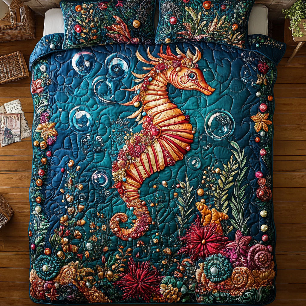 Beautiful Seahorse WY2201004CL Duvet Cover Set