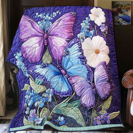 Purple Butterfly WX2012045CL Quilt