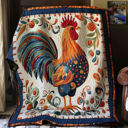 Folk Art Chicken WJ1403012CL Quilt