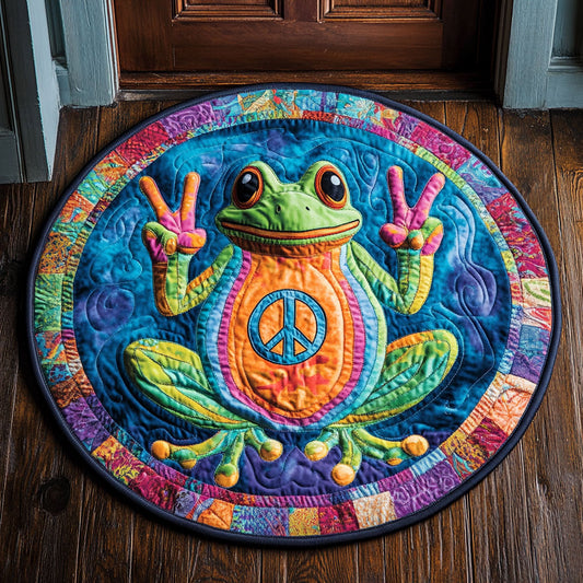 Hippie Frog CM0306024CL Quilted Round Mat
