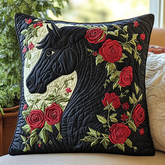 Horse Rose CW0207025CL Quilt Pillow Case