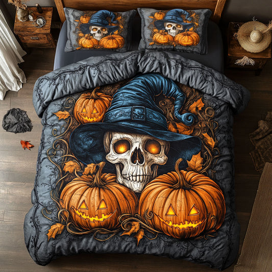 Pumpkin Skull Halloween WY0707060CL Duvet Cover Set