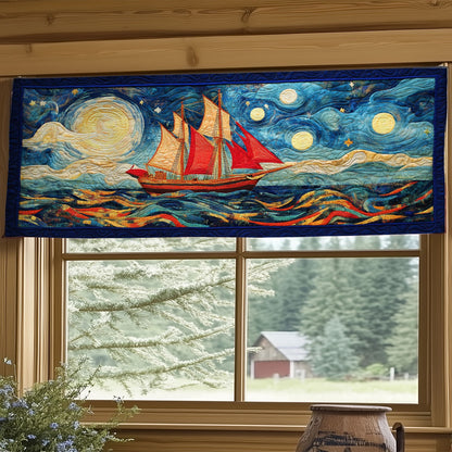 Starry Sail WY1605048CL Quilted Valance