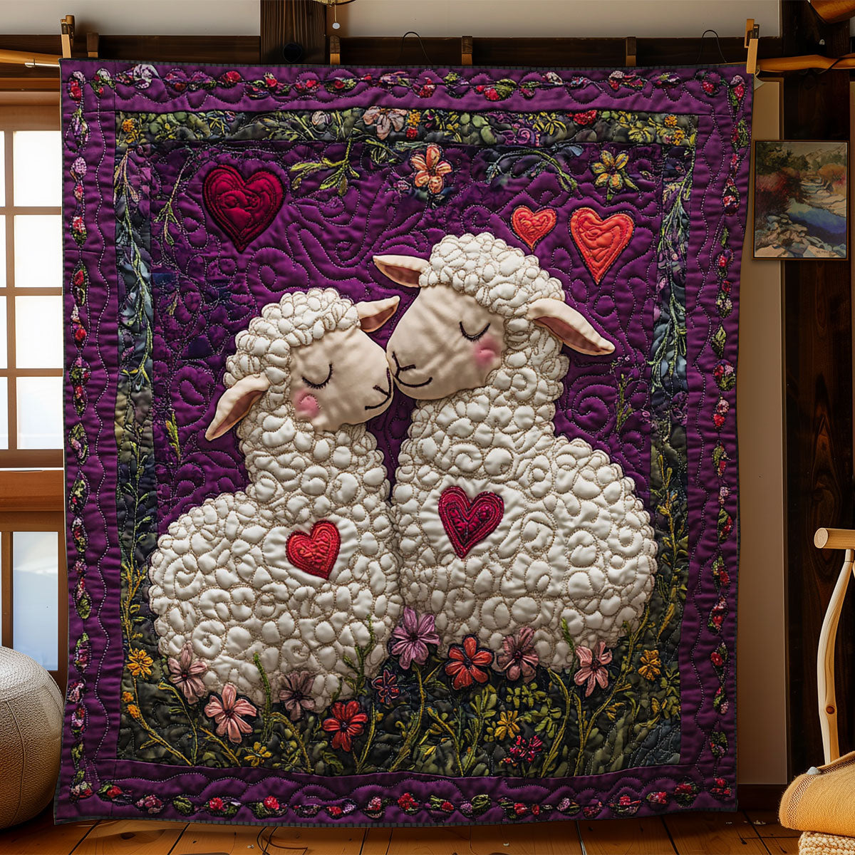 Couple Sheep WY0901022CL Quilt