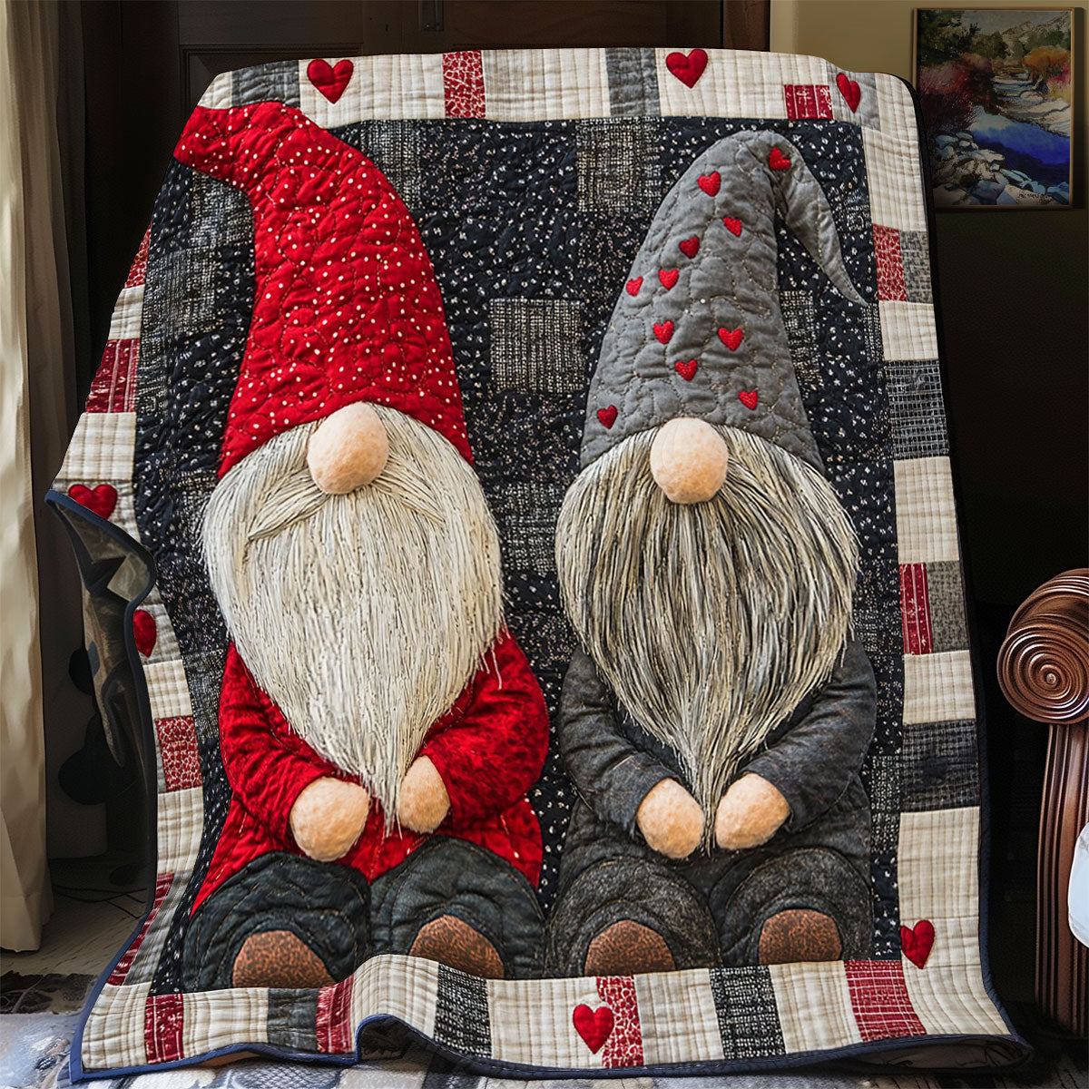 Cozy Gnomes CP1201107CL Quilt