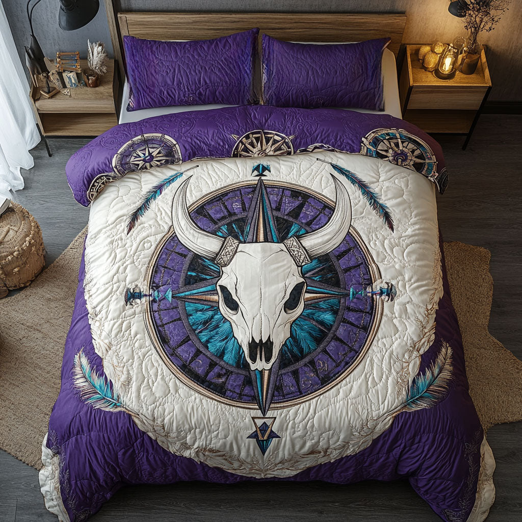 Tribal Bull Skull WN2308117CL Duvet Cover Set