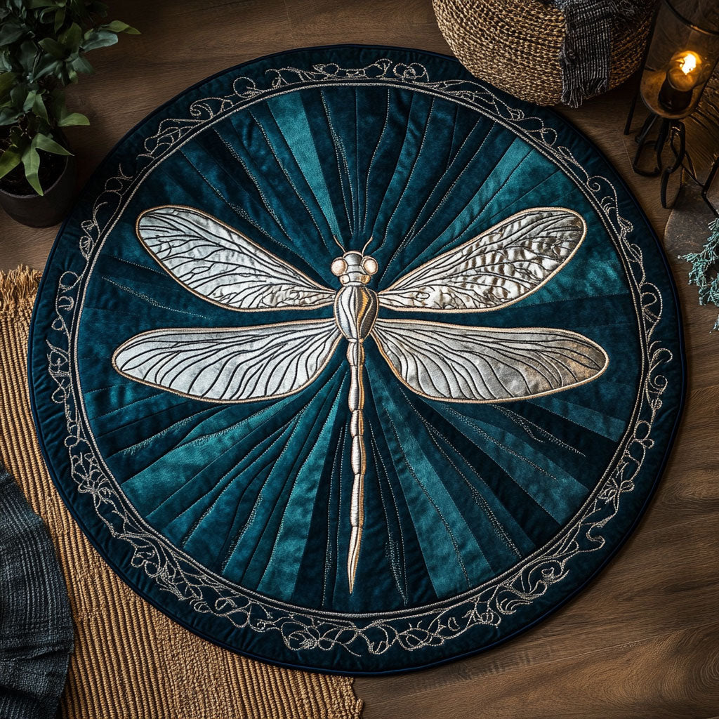 Celestial Dragonfly WN1408021CL Quilted Round Mat