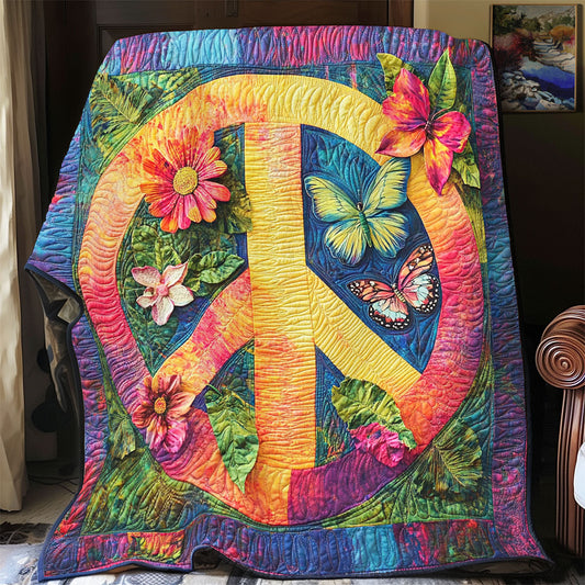Peace Sign In Garden WY2001095CL Quilt