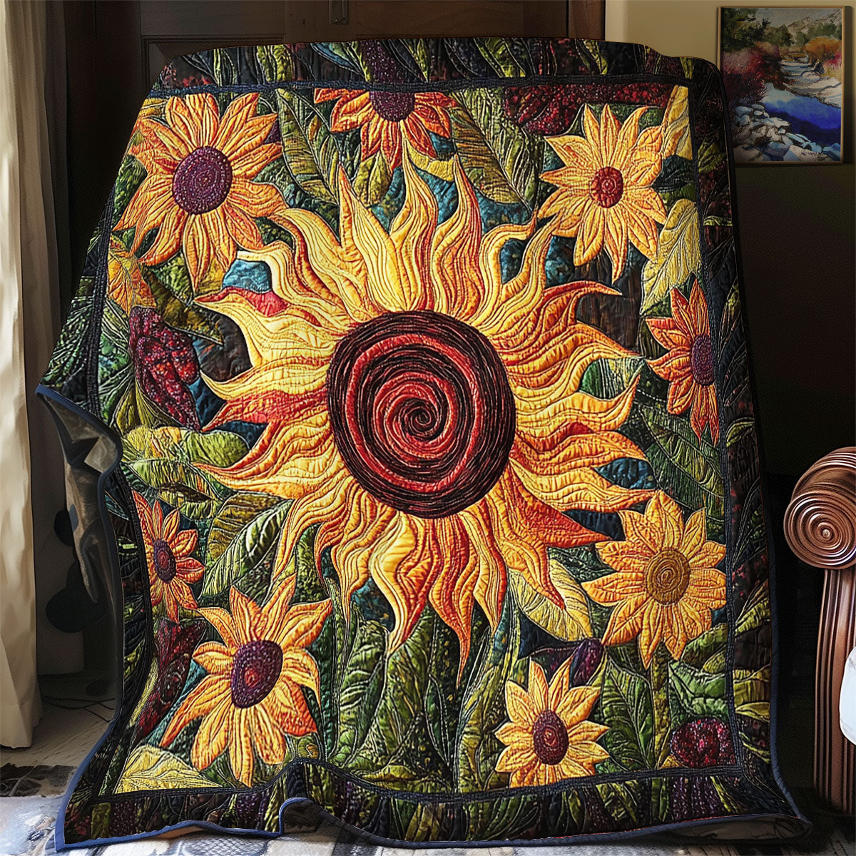 Sunflower Blooming WX2101046CL Quilt