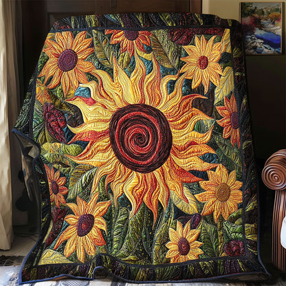 Sunflower Blooming WX2101046CL Quilt