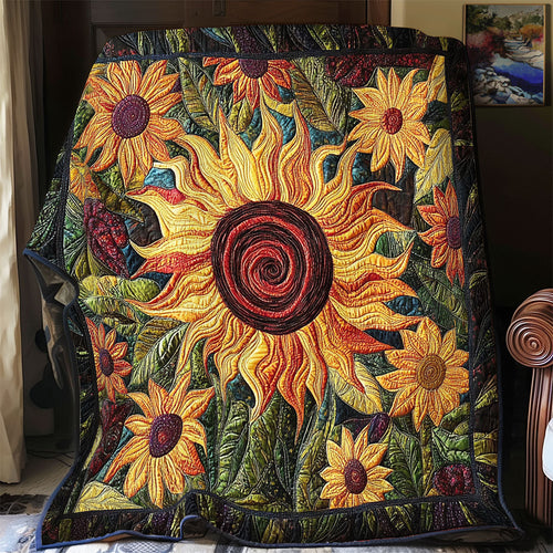 Sunflower Blooming WX2101046CL Quilt