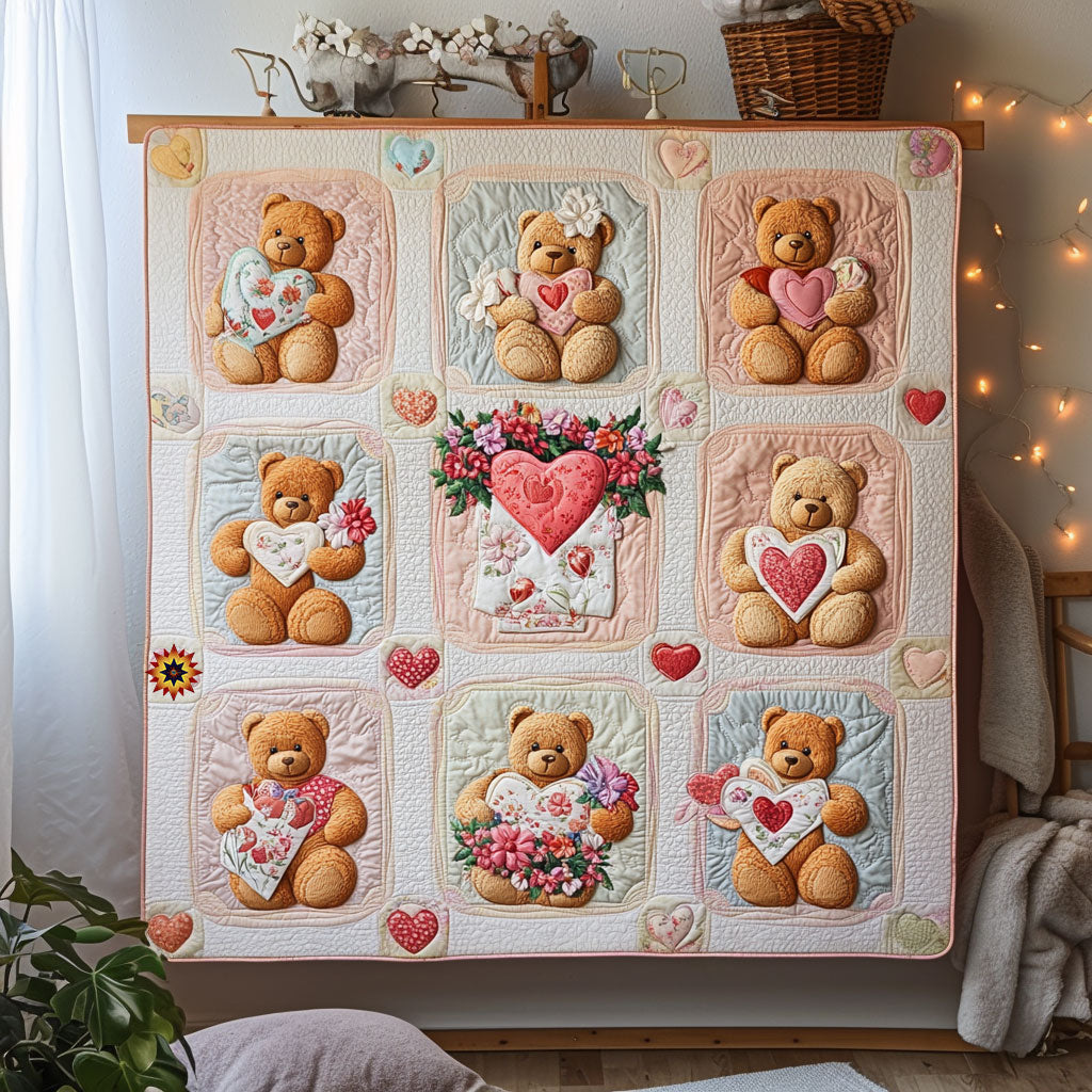 Love Letter Teddy Bear WJ1712023CL Quilt
