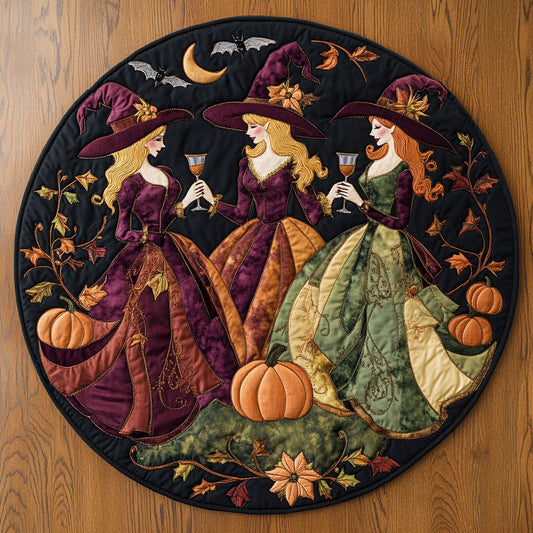 Witch’s Autumn Charm WN15080108CL Quilted Round Mat