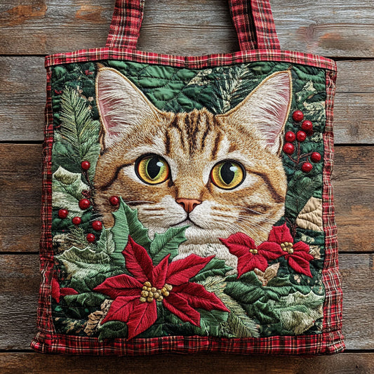 Cozy Cat Holiday WN0811042CL Quilted Tote Bag