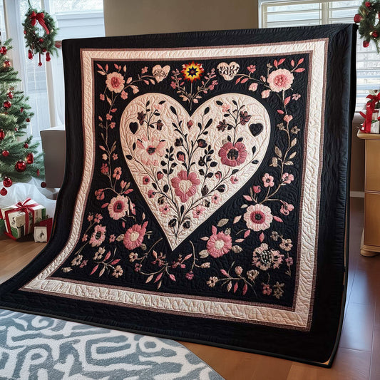 Valentine Flower Heart WP1112009CL Quilt