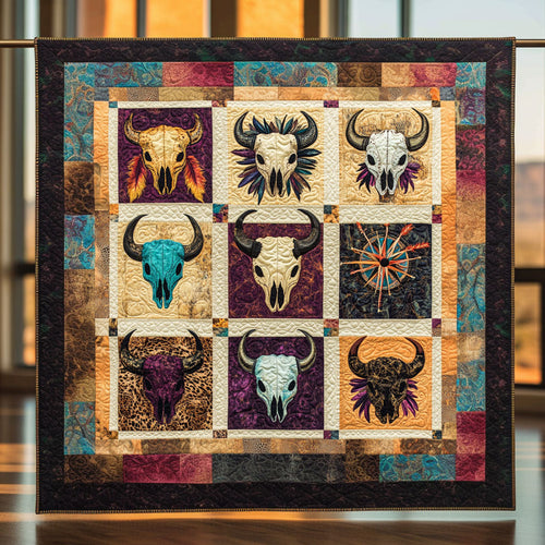 Spirit Path Bull Skull WN2308108CL Quilt