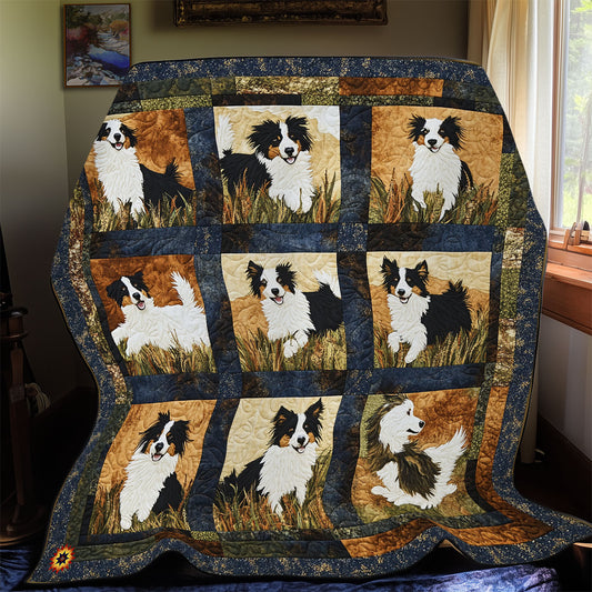 Cheerful Border Collie  WX2612012CL Quilt