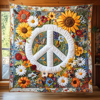 Floral Peace Sign CW1607017CL Quilt