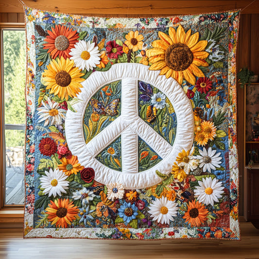 Floral Peace Sign CW1607017CL Quilt
