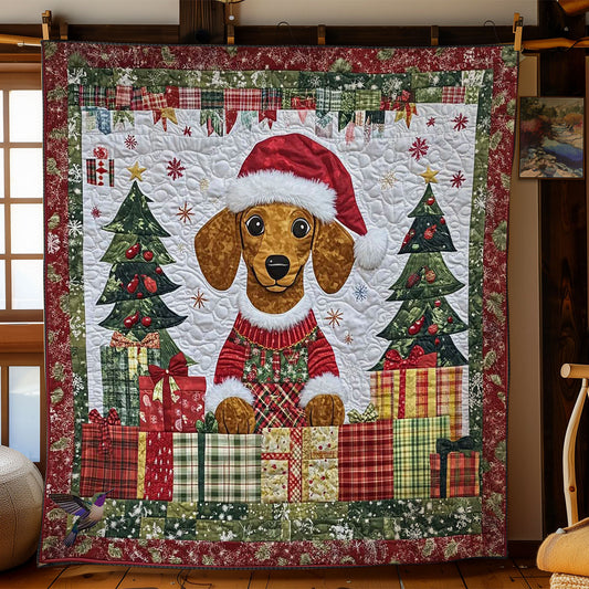 Dachshund Christmas Joy WN2011037CL Quilt