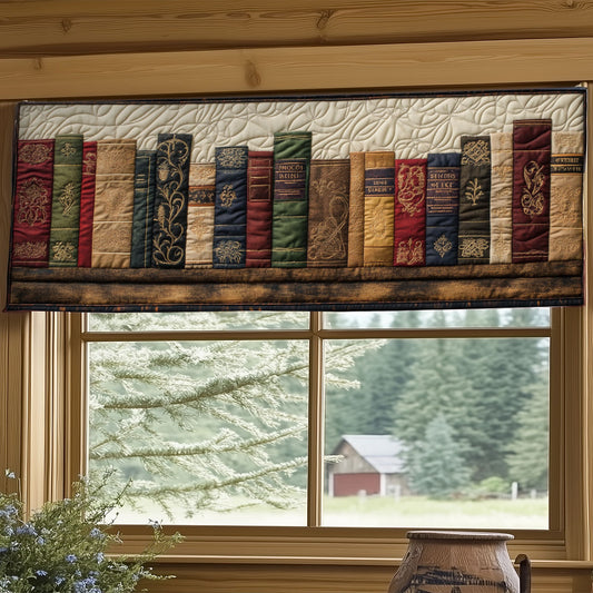 Vintage Bookshelf WY2504059CL Quilted Valance