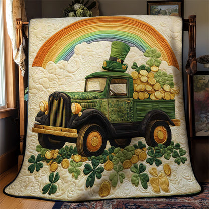 Festive Green Truck WN2712021CL Quilt