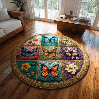Butterfly Dance CW2008001CL Quilted Round Mat