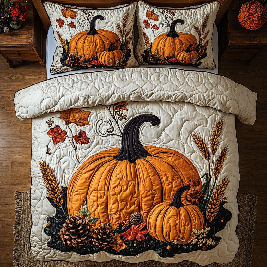 Rustic Pumpkin Patch WY3107038CL Duvet Cover Set