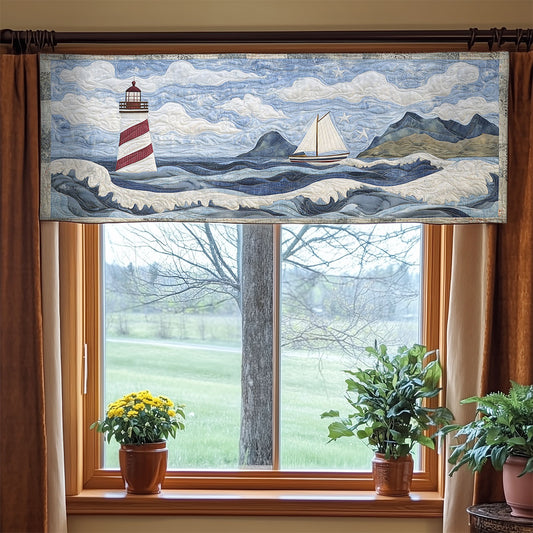 Lighthouse Shore WN0307091CL Quilted Valance