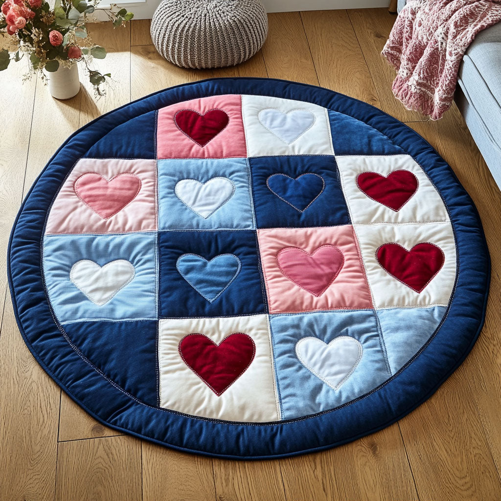 Love Patchwork CW1501050CL Quilted Round Mat