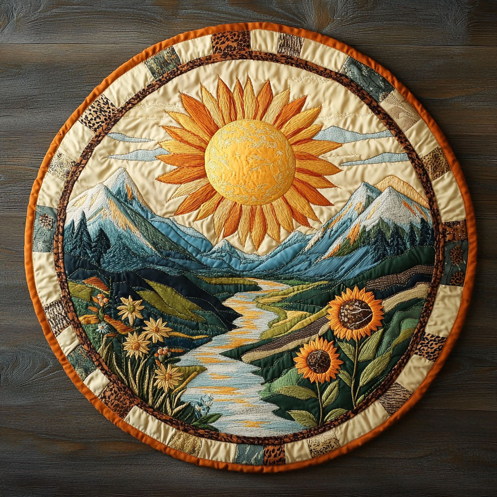 Sun Crown WN2508105CL Quilted Round Mat